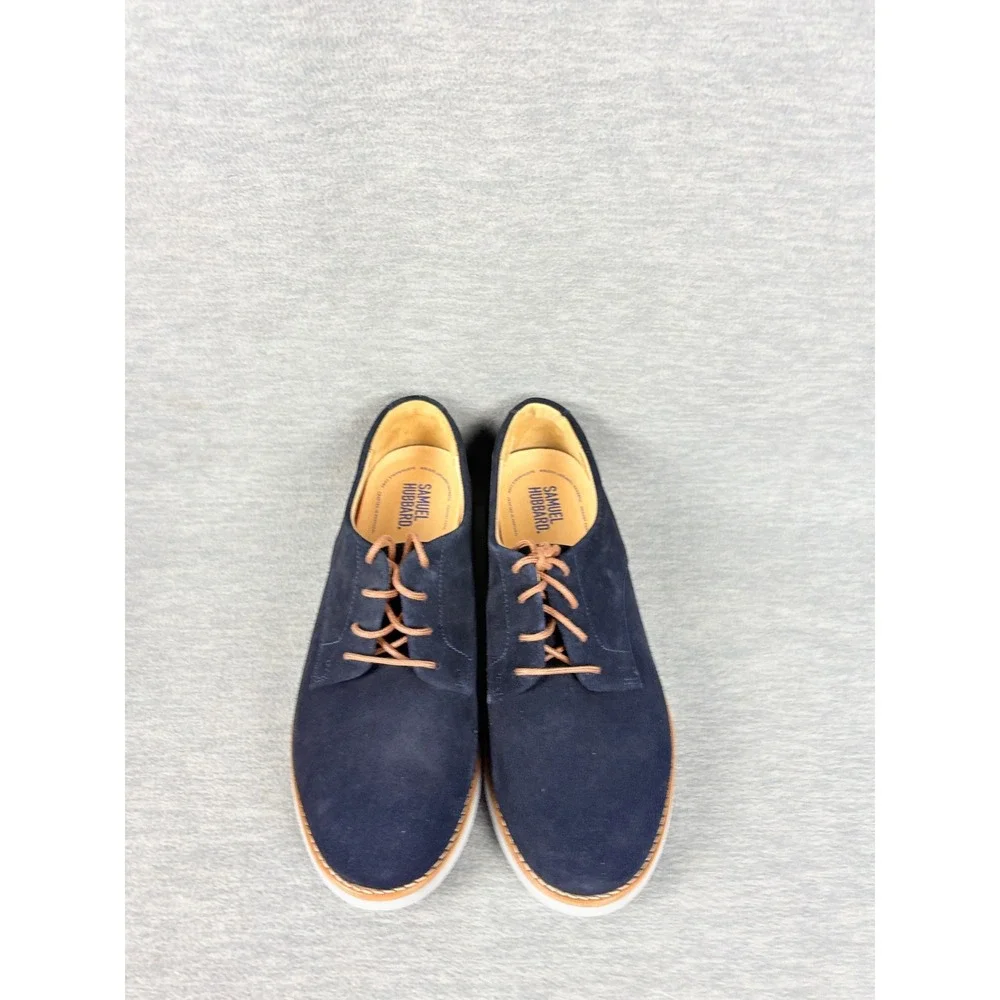 Samuel Hubbard Hubbard Free Derby Shoes Mens 8.5 W Navy Suede Oxford Comfort